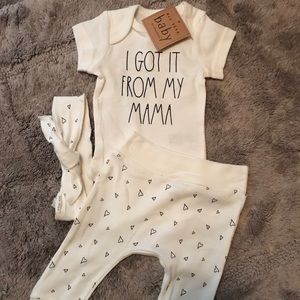 Rae Dunn Baby 3 pc set 6-9 months NWT